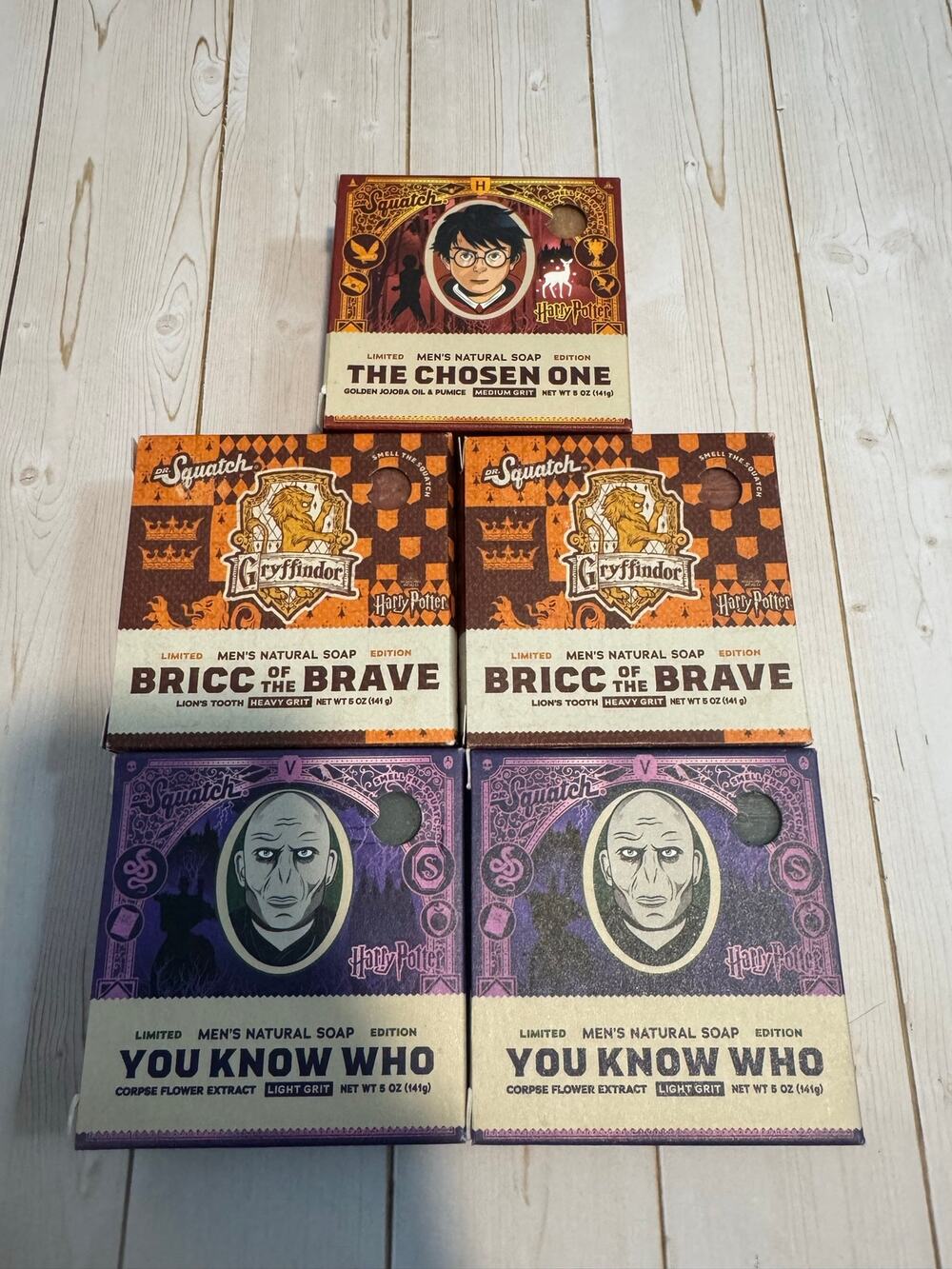 Dr. Squatch Harry Potter Natural Soap Lot of Five Limited Edition Briccs